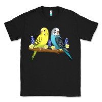 Black cute budgies Classic Tee - linhVisuals