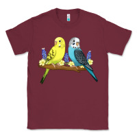 Burgundy cute budgies Classic Tee - linhVisuals