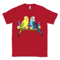 Red cute budgies Classic Tee - linhVisuals