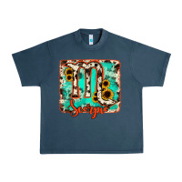 Midnight Navy Scorpio turquoise cowhide Urban Heavy Tee - RanaPortraitStore