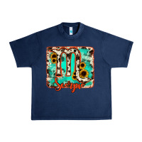 Navy Scorpio turquoise cowhide Urban Heavy Tee - RanaPortraitStore