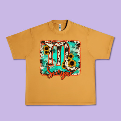 Scorpio Turquoise Cowhide Urban Heavy Tee Designed By Ranaportraitstore