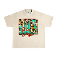Sandshell Scorpio turquoise cowhide Urban Heavy Tee - RanaPortraitStore