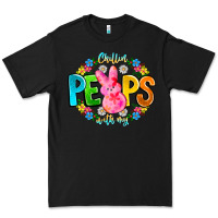 Black Chillin Peeps With My Premium Tee - CowhideDigitalArt