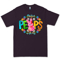 Plum Chillin Peeps With My Premium Tee - CowhideDigitalArt
