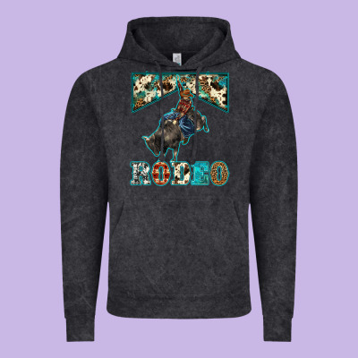 Western Rodeo Bullfighter Vintage Hoodie Designed By Barkaloodesign