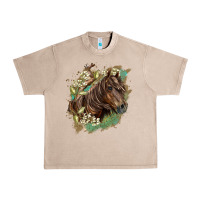 French Oak missouri horse floral background Urban Heavy Tee - LillyAllenDesigns