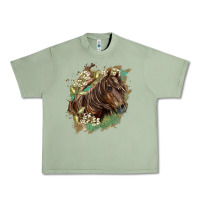 Oil Green missouri horse floral background Urban Heavy Tee - LillyAllenDesigns