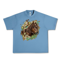 Pebble Blue missouri horse floral background Urban Heavy Tee - LillyAllenDesigns