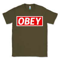 Army Green obey Classic Tee - linhVisuals