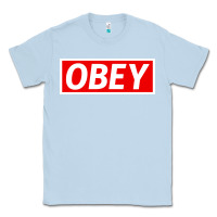 Dusty Blue obey Classic Tee - linhVisuals