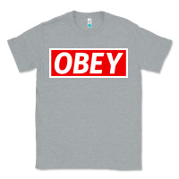 Heather Grey obey Classic Tee - linhVisuals
