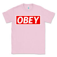 Bubblegum Pink obey Classic Tee - linhVisuals