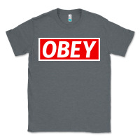 Charcoal Heather obey Classic Tee - linhVisuals