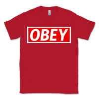 Red obey Classic Tee - linhVisuals