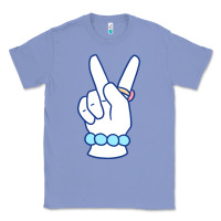 Colony Blue girl peace sign Classic Tee - linhVisuals