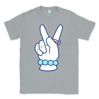 Heather Grey girl peace sign Classic Tee - linhVisuals