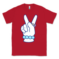 Red girl peace sign Classic Tee - linhVisuals