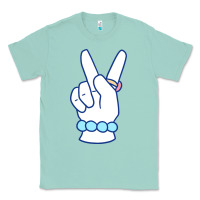 Seafoam girl peace sign Classic Tee - linhVisuals
