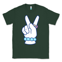 Sports Green girl peace sign Classic Tee - linhVisuals