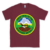 Burgundy great seal of the muscogee nation Classic Tee - linhVisuals