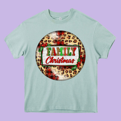Family Christmas Heavy Core Tee Designed By Fadigitalartstudio