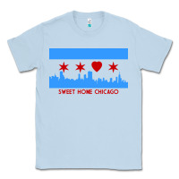 Dusty Blue sweet home chicago Classic Tee - linhVisuals