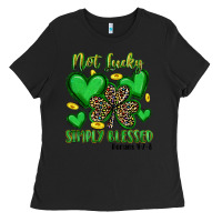 Black not lucky simply blessed Ladies Tee - Artiststas