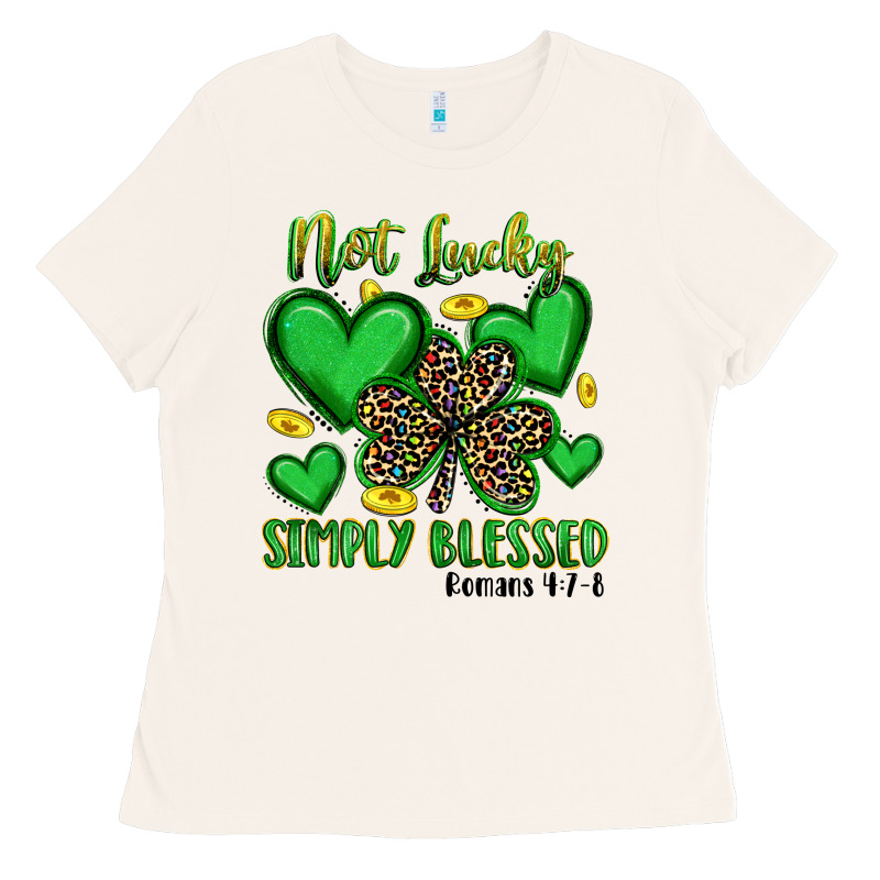 Not Lucky Simply Blessed Ladies Tee by Artiststas | Teevron