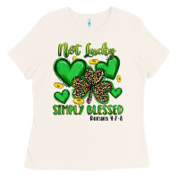 Bone not lucky simply blessed Ladies Tee - Artiststas