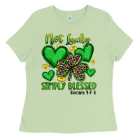 Matcha not lucky simply blessed Ladies Tee - Artiststas