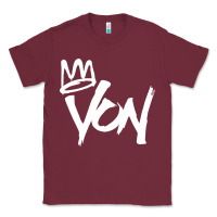 Burgundy KING VON MERCH Classic Tee - linhVisuals