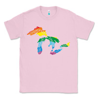Bubblegum Pink all michigan great lakes rainbow colors Classic Tee - linhVisuals