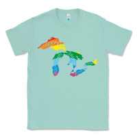 Seafoam all michigan great lakes rainbow colors Classic Tee - linhVisuals
