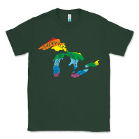 Sports Green all michigan great lakes rainbow colors Classic Tee - linhVisuals