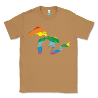 Toasted Coconut all michigan great lakes rainbow colors Classic Tee - linhVisuals