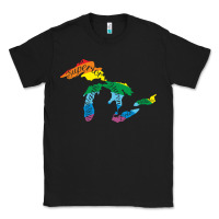 Black all michigan great lakes rainbow colors Classic Tee - linhVisuals