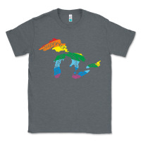Charcoal Heather all michigan great lakes rainbow colors Classic Tee - linhVisuals