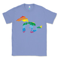Colony Blue all michigan great lakes rainbow colors Classic Tee - linhVisuals