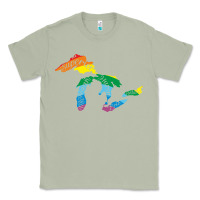 Matcha all michigan great lakes rainbow colors Classic Tee - linhVisuals