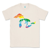 Natural all michigan great lakes rainbow colors Classic Tee - linhVisuals