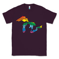 Plum all michigan great lakes rainbow colors Classic Tee - linhVisuals