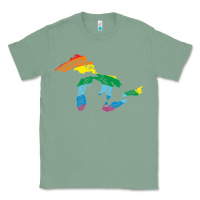 Sage all michigan great lakes rainbow colors Classic Tee - linhVisuals