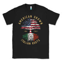 Black american grown italian roots italy flag vintage tree Classic Tee - linhVisuals