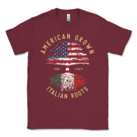 Burgundy american grown italian roots italy flag vintage tree Classic Tee - linhVisuals