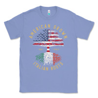 Colony Blue american grown italian roots italy flag vintage tree Classic Tee - linhVisuals
