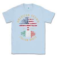 Dusty Blue american grown italian roots italy flag vintage tree Classic Tee - linhVisuals