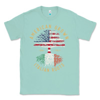 Seafoam american grown italian roots italy flag vintage tree Classic Tee - linhVisuals
