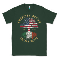 Sports Green american grown italian roots italy flag vintage tree Classic Tee - linhVisuals