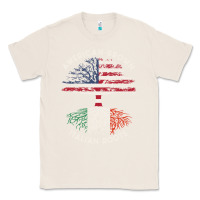 Natural american grown italian roots usa italy flag tree Classic Tee - linhVisuals